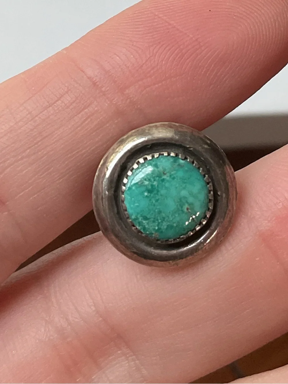 Vintage Sterling Silver Turquoise Native American Pin